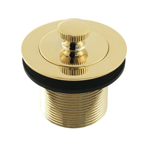 112 Lift and Turn Tub Drain with 112 Body Thread, Polished Brass